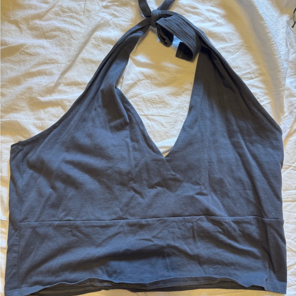 Hollister Blue Halter Crop Top